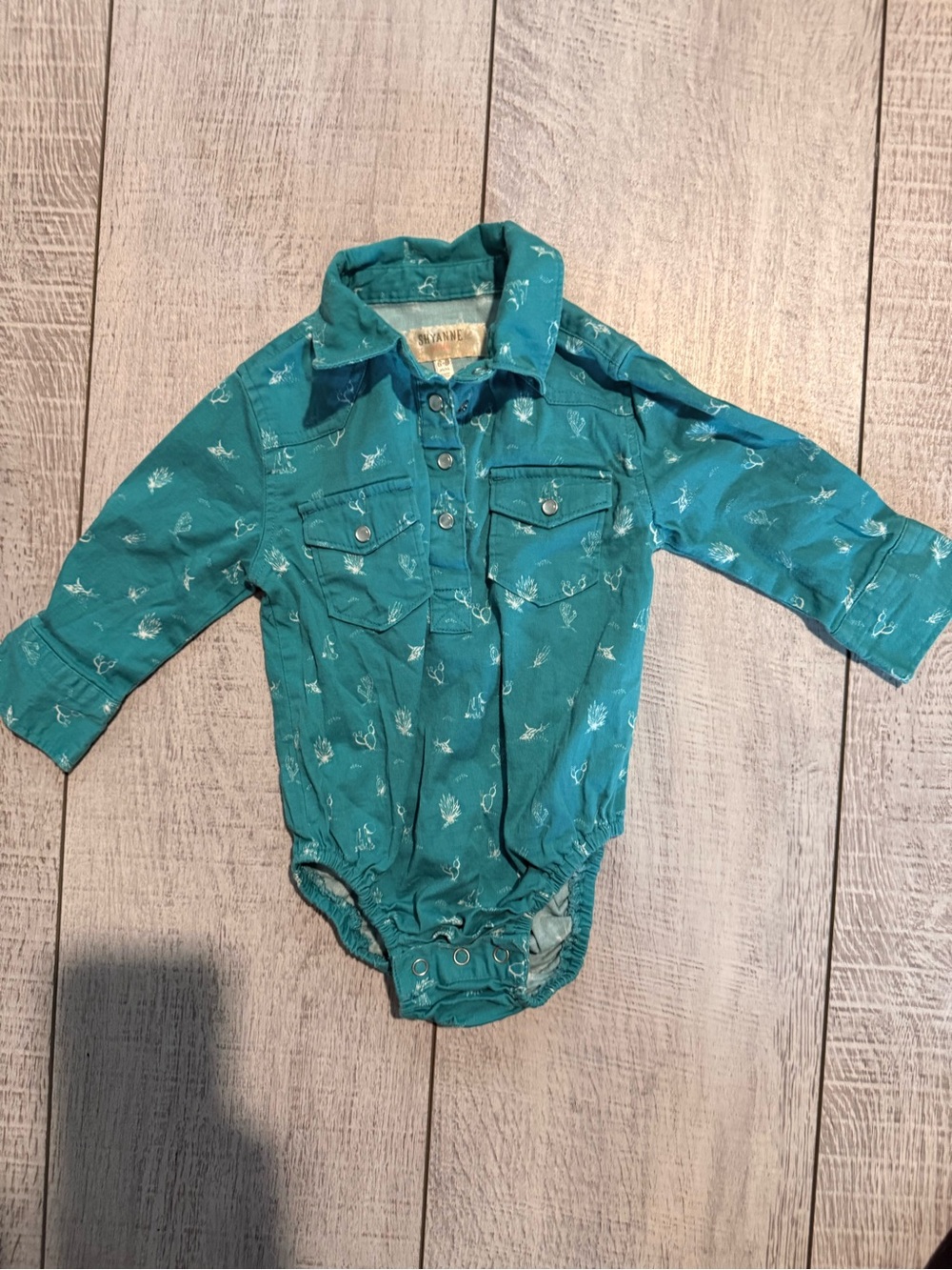 Shyanne Baby Western Snap Romper – 6–9 Months